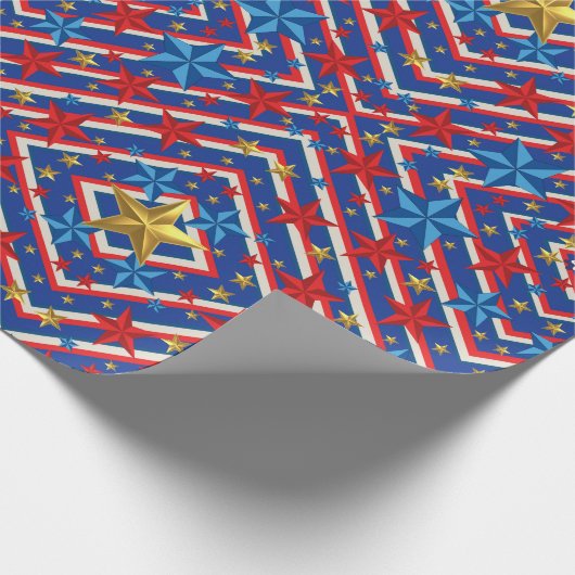 Patriotischer Arbeitstag Geschenkpapier (Ecke)