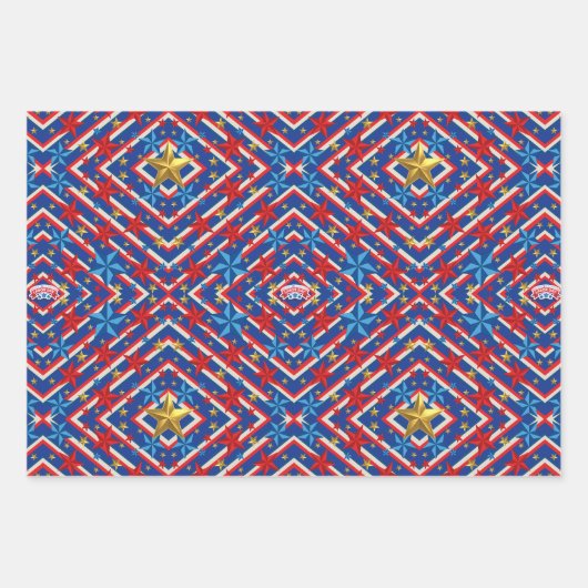 Patriotischer Arbeitstag Geschenkpapier Set (Vorderseite)