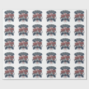 Patriotischer Arzt 4. Juli Vintage-Shirt-Design_ Geschenkpapier