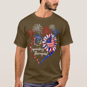Patriotischer Atemtherapeut Sonnenblume 4. T-Shirt