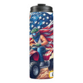 Patriotischer ATV: Das Abenteuer der Freiheit Thermosbecher (Vorderseite)