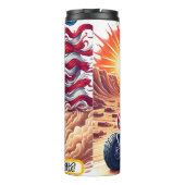 Patriotischer ATV: Das Abenteuer der Freiheit Thermosbecher (Rückseite)