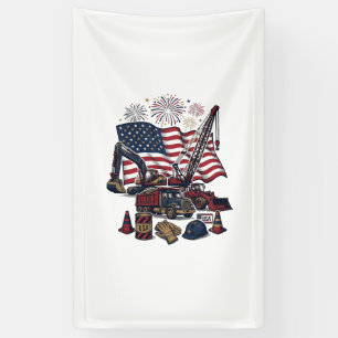 Patriotischer Aufbau USA Vintage Banner