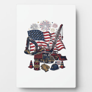 Patriotischer Aufbau USA Vintage Fotoplatte