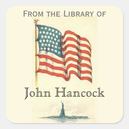 Patriotischer Aufkleber "From the Library" (Vorderseite)
