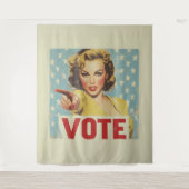 Patriotischer Aufruf zum Handeln: Abstimmung! Wandteppich (Vorderseite)