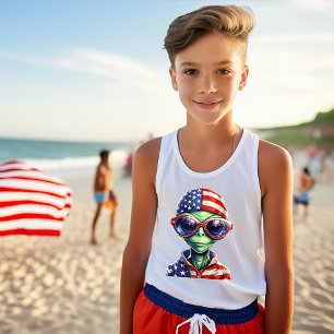 Patriotischer Außerirdischer T-Shirt