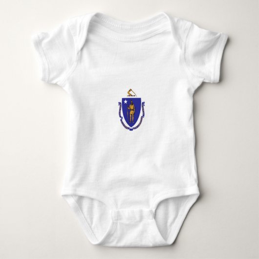 Patriotischer Baby-Bodysuit mit Fahne von Massachu Baby Strampler (Vorderseite)