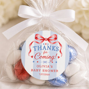 Patriotischer Baby Shower Favor Aufkleber