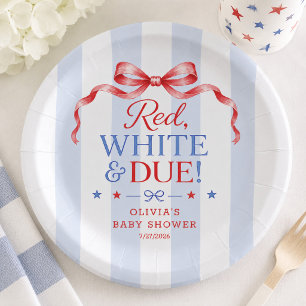 Patriotischer Baby Shower Papier Teller
