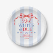 Patriotischer Baby Shower Papier Teller (Vorderseite)