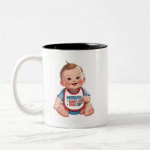 Patriotischer Baby-Trinkbecher - 4. Juli, Babys er Zweifarbige Tasse