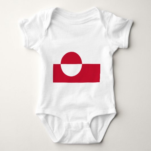 Patriotischer Babybodyanzug mit der Flagge Grönlan Baby Strampler (Vorderseite)
