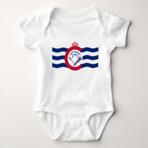 Patriotischer Babybodyanzug mit der Flagge von Cin Baby Strampler