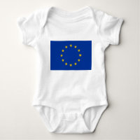 Patriotischer Babybodyanzug mit Flagge Europa