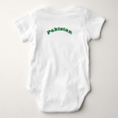 Patriotischer Babybodyanzug mit Flagge Pakistan Baby Strampler (Rückseite)