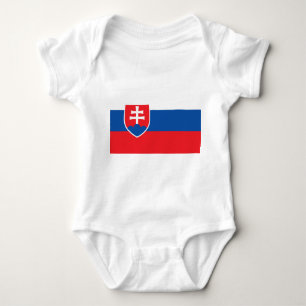 Patriotischer Babybodyanzug mit Flagge Slowakei Baby Strampler