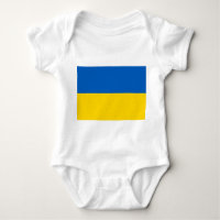 Patriotischer Babybodyanzug mit Flagge Ukraine