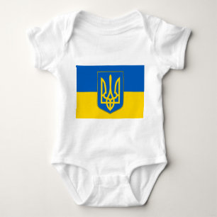 Patriotischer Babybodyanzug mit Flagge Ukraine Baby Strampler