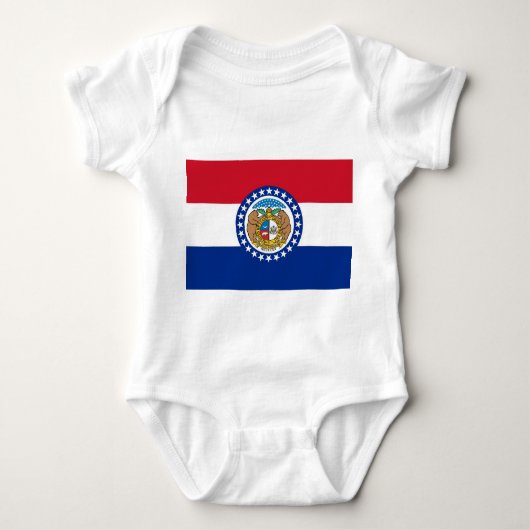 Patriotischer Babybodyanzug mit Flagge von Missour Baby Strampler (Vorderseite)