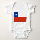 Patriotischer Babybodyanzug mit Flaggen-Chile Baby Strampler (Vorderseite)