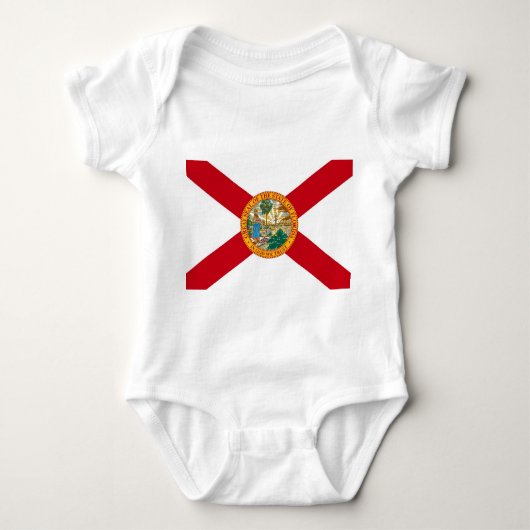 Patriotischer Babybodyanzug mit Florida-Flagge Baby Strampler (Vorderseite)