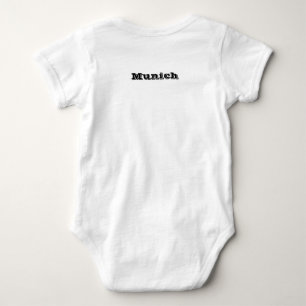Patriotischer Babybodyanzug mit Münchner Flagge Baby Strampler