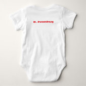 Patriotischer Babybodysuit, Flagge von St. Petersb Baby Strampler (Rückseite)
