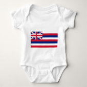 Patriotischer Babybodysuit mit Fahne Hawaii Baby Strampler (Vorderseite)