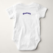 Patriotischer Babybodysuit mit Fahne Hawaii Baby Strampler (Rückseite)