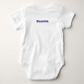 Patriotischer Babybodysuit mit Fahne in Toyota Cit Baby Strampler (Rückseite)