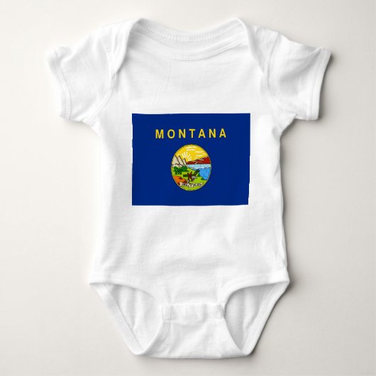 Patriotischer Babybodysuit mit Fahne von Montana Baby Strampler (Vorderseite)