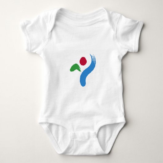 Patriotischer Babybodysuit mit Fahne von Seoul Baby Strampler (Vorderseite)