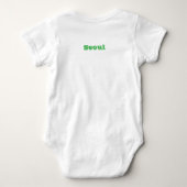 Patriotischer Babybodysuit mit Fahne von Seoul Baby Strampler (Rückseite)