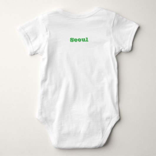 Patriotischer Babybodysuit mit Fahne von Seoul Baby Strampler (Rückseite)