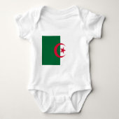 Patriotischer Babybodysuit mit Flagge Algerien Baby Strampler (Vorderseite)