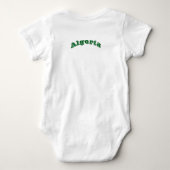 Patriotischer Babybodysuit mit Flagge Algerien Baby Strampler (Rückseite)