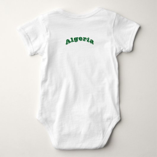 Patriotischer Babybodysuit mit Flagge Algerien Baby Strampler (Rückseite)