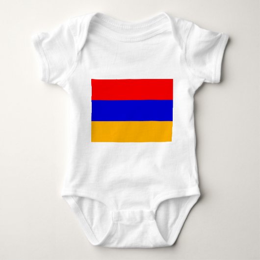 Patriotischer Babybodysuit mit Flagge Armenien Baby Strampler (Vorderseite)