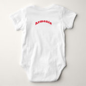 Patriotischer Babybodysuit mit Flagge Armenien Baby Strampler (Rückseite)