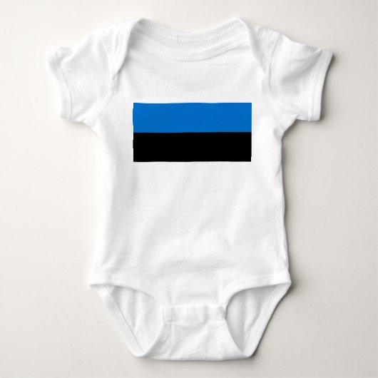 Patriotischer Babybodysuit mit Flagge Estlands Baby Strampler (Vorderseite)