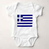 Patriotischer Babybodysuit mit Flagge Griechenland Baby Strampler (Vorderseite)