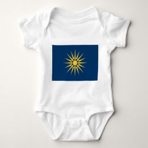 Patriotischer Babybodysuit mit Flagge in Mazedonie Baby Strampler