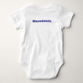 Patriotischer Babybodysuit mit Flagge in Mazedonie Baby Strampler (Rückseite)