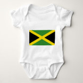 Patriotischer Babybodysuit mit Flagge Jamaika Baby Strampler (Vorderseite)