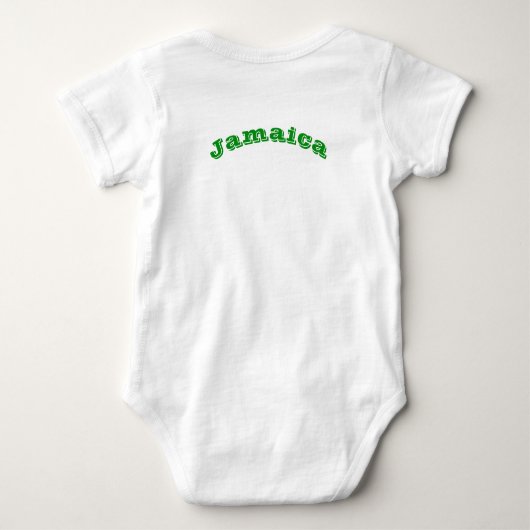 Patriotischer Babybodysuit mit Flagge Jamaika Baby Strampler (Rückseite)