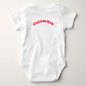 Patriotischer Babybodysuit mit Flagge Kolumbien Baby Strampler (Rückseite)