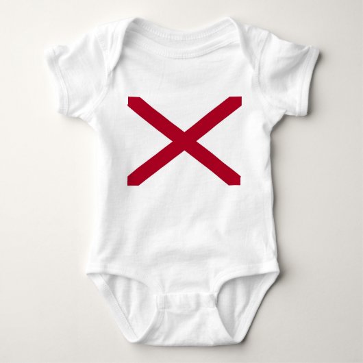 Patriotischer Babybodysuit mit Flagge von Alabama, Baby Strampler (Vorderseite)