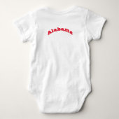 Patriotischer Babybodysuit mit Flagge von Alabama, Baby Strampler (Rückseite)