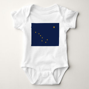 Patriotischer Babybodysuit mit Flagge von Alaska,  Baby Strampler